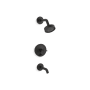 Kohler Purist Tub and Shower Trim Package with 1.75 GPM Single Function Shower Head with Rite-Temp Technology Matte Black