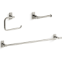 Kohler Castia by Studio McGee Bath Suite Accessory Package Featuring 24" Towel Bar, Tissue Holder, and Towel Ring Vibrant Polished Nickel