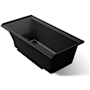 Kohler Underscore 60" Soaking Tub with Right Drain and Bask Heating Technology Black Black