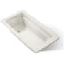 Kohler Archer Collection 60" Drop In Soaker Bath Tub with Armrests, Lumbar Support and Reversible Drain Biscuit