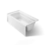 Kohler Archer Collection 60" Three Wall Alcove Soaker Bath Tub with Armrests, Lumbar Support and Right Drain White