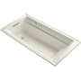 Kohler Archer 72" Drop In Acrylic Air Tub with Reversible Drain and Overflow - Comfort Depth Design Biscuit