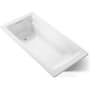 Kohler Archer Collection 72" Drop In Soaker Bath Tub with Slotted Overflow, Armrests, Lumbar Support and Textured Bottom White