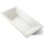 Kohler Archer Collection 72" Drop In Soaker Bath Tub with Slotted Overflow, Armrests, Lumbar Support and Textured Bottom Biscuit