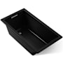 Kohler Underscore Collection 60" Drop In or Undermount Soaking Bath Tub with Slotted Overflow Black Black