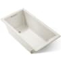 Kohler Underscore Collection 60" Drop In or Undermount Soaking Bath Tub with Slotted Overflow Biscuit