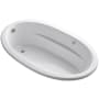 Kohler Sunward 72" Drop In Acrylic Air Tub with Reversible Drain and Overflow White