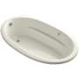 Kohler Sunward 72" Drop In Acrylic Air Tub with Reversible Drain and Overflow Biscuit