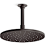 Kohler Contemporary Round 10" Single Function 2.5 GPM Rainhead with MasterClean Sprayface and Katalyst Air-Induction Technology Brushed Graphite