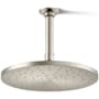 Kohler Contemporary Round 10" Single Function 2.5 GPM Rainhead with MasterClean Sprayface and Katalyst Air-Induction Technology Vibrant Brushed Nickel