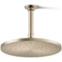 Kohler Contemporary Round 10" Single Function 2.5 GPM Rainhead with MasterClean Sprayface and Katalyst Air-Induction Technology Vibrant Brushed Bronze