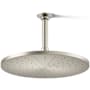 Kohler Contemporary Round 12" Single Function 2.5 GPM Rainhead with MasterClean Sprayface and Katalyst Air-Induction Technology Vibrant Brushed Nickel