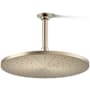 Kohler Contemporary Round 12" Single Function 2.5 GPM Rainhead with MasterClean Sprayface and Katalyst Air-Induction Technology Vibrant Brushed Bronze