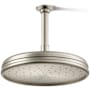 Kohler Traditional Round 10" Single Function 2.5 GPM Rainhead with MasterClean Sprayface and Katalyst Air-Induction Technology Vibrant Brushed Nickel
