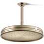 Kohler Traditional Round 10" Single Function 2.5 GPM Rainhead with MasterClean Sprayface and Katalyst Air-Induction Technology Vibrant Brushed Bronze
