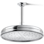 Kohler Traditional Round 10" Single Function 2.5 GPM Rainhead with MasterClean Sprayface and Katalyst Air-Induction Technology Polished Chrome