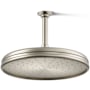 Kohler Traditional Round 12" Single Function 2.5 GPM Rainhead with MasterClean Sprayface and Katalyst Air-Induction Technology Vibrant Brushed Nickel