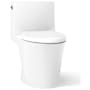 Kohler Veil One-piece Elongated Dual-Flush Toilet with Skirted Trapway White