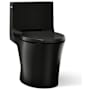 Kohler Veil One-piece Elongated Dual-Flush Toilet with Skirted Trapway Black Black