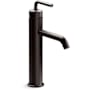Kohler Purist 1.2 GPM Single Hole Bathroom Faucet with Pop-Up Drain Assembly Brushed Graphite