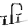Kohler Purist 1.2 GPM Widespread Bathroom Faucet with Pop-Up Drain Assembly Matte Black