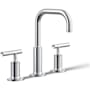 Kohler Purist 1.2 GPM Widespread Bathroom Faucet with Pop-Up Drain Assembly Polished Chrome