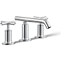 Kohler Purist 1.2 GPM Widespread Bathroom Faucet with Pop-Up Drain Assembly Polished Chrome