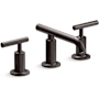 Kohler Purist 1.2 GPM Widespread Bathroom Faucet with Pop-Up Drain Assembly Brushed Graphite