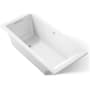 Kohler Underscore 66" Soaking Tub with Reversible Drain and Bask Heating Technology White