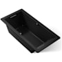 Kohler Underscore 66" Soaking Tub with Reversible Drain and Bask Heating Technology Black Black