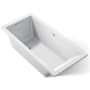 Kohler Underscore 66" Soaking Tub with Reversible Drain and Bask Heating Technology Ice Grey