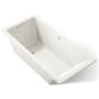 Kohler Underscore 66" Soaking Tub with Reversible Drain and Bask Heating Technology Biscuit