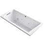 Kohler Underscore Rectangle 66" Drop In Acrylic Air / Whirlpool Tub with Reversible Drain and Overflow White