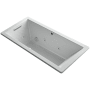 Kohler Underscore Rectangle 66" Drop In Acrylic Air / Whirlpool Tub with Reversible Drain and Overflow Ice Grey
