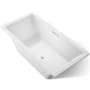 Kohler Underscore 72" Soaking Tub with Center Drain White