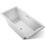 Kohler Underscore 72" Soaking Tub with Center Drain Ice Grey