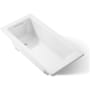 Kohler Archer 60" Drop In Acrylic Soaking Tub with Reversible Drain and Overflow White