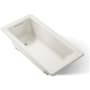 Kohler Archer 60" Drop In Acrylic Soaking Tub with Reversible Drain and Overflow Biscuit