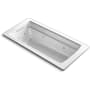 Kohler Archer 66" Drop In Whirlpool Tub with Reversible Drain and Bask White
