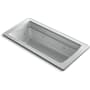 Kohler Archer 66" Drop In Whirlpool Tub with Reversible Drain and Bask Ice Grey