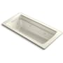 Kohler Archer 66" Drop In Whirlpool Tub with Reversible Drain and Bask Biscuit