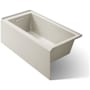 Kohler Underscore 60" Soaking Bathtub for Three Wall Alcove Installation with Left Hand Drain Biscuit