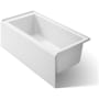 Kohler Underscore 60" Soaking Bathtub for Three Wall Alcove Installation with Right Hand Drain White