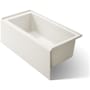 Kohler Underscore 60" Soaking Bathtub for Three Wall Alcove Installation with Right Hand Drain Biscuit