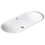Kohler Iron Plains 33" Oval Cast Iron Drop-In or Undermount Bathroom Sink White