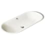 Kohler Iron Plains 33" Oval Cast Iron Drop-In or Undermount Bathroom Sink Biscuit