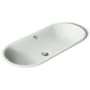 Kohler Iron Plains 33" Oval Cast Iron Drop-In or Undermount Bathroom Sink Sea Salt