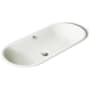 Kohler Iron Plains 33" Oval Cast Iron Drop-In or Undermount Bathroom Sink Dune