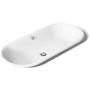 Kohler Iron Plains 33" Oval Undermount, Drop In, or Vessel Bathroom Sink with Overflow White
