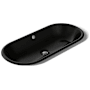 Kohler Iron Plains 33" Oval Undermount, Drop In, or Vessel Bathroom Sink with Overflow Black Black